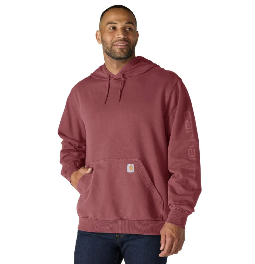 Carhartt Men's Relaxed Fit Garment Dyed French Terry Graphic Sweatshirt Amber Terrain / Large