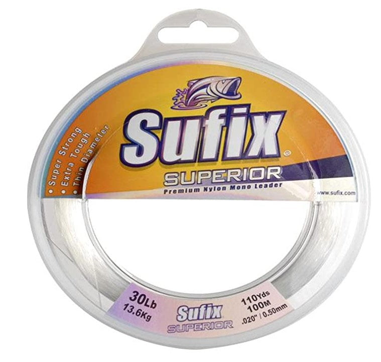 30 lb mono fishing line Sufix Superior Leader