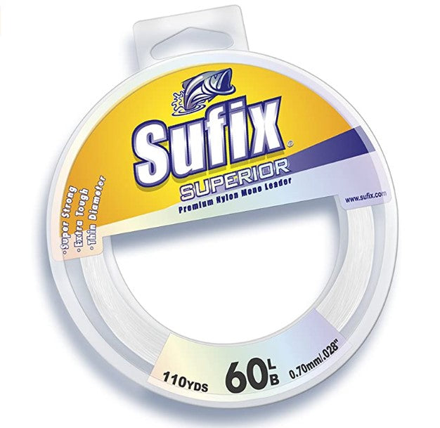 60lb mono fishing line Sufix Superior Leader