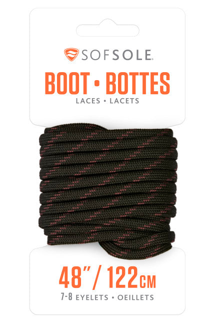 48 Black Tan Waxed Boot Laces