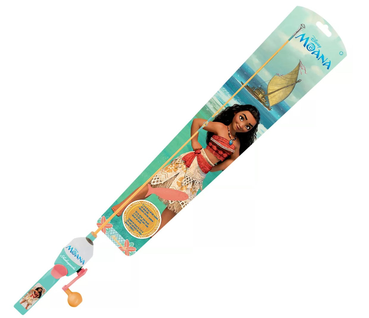 disney moana fishing pole Kit From the dock to the pontoon boat Reel Moana Fishing Rod Shakespeare