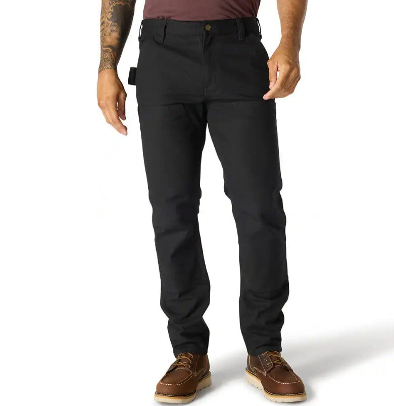 Carhartt Men's Slim Tapered Rugged Flex Duck Double-Front Dungaree, Black