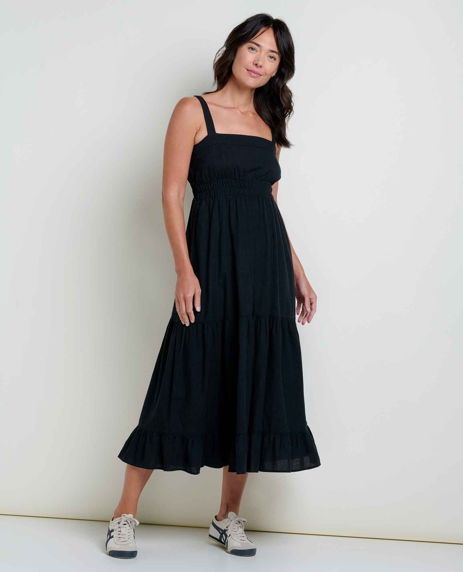 Women's Taj Hemp Tiered Midi Dress Women's Taj Hemp Tiered Midi Dress