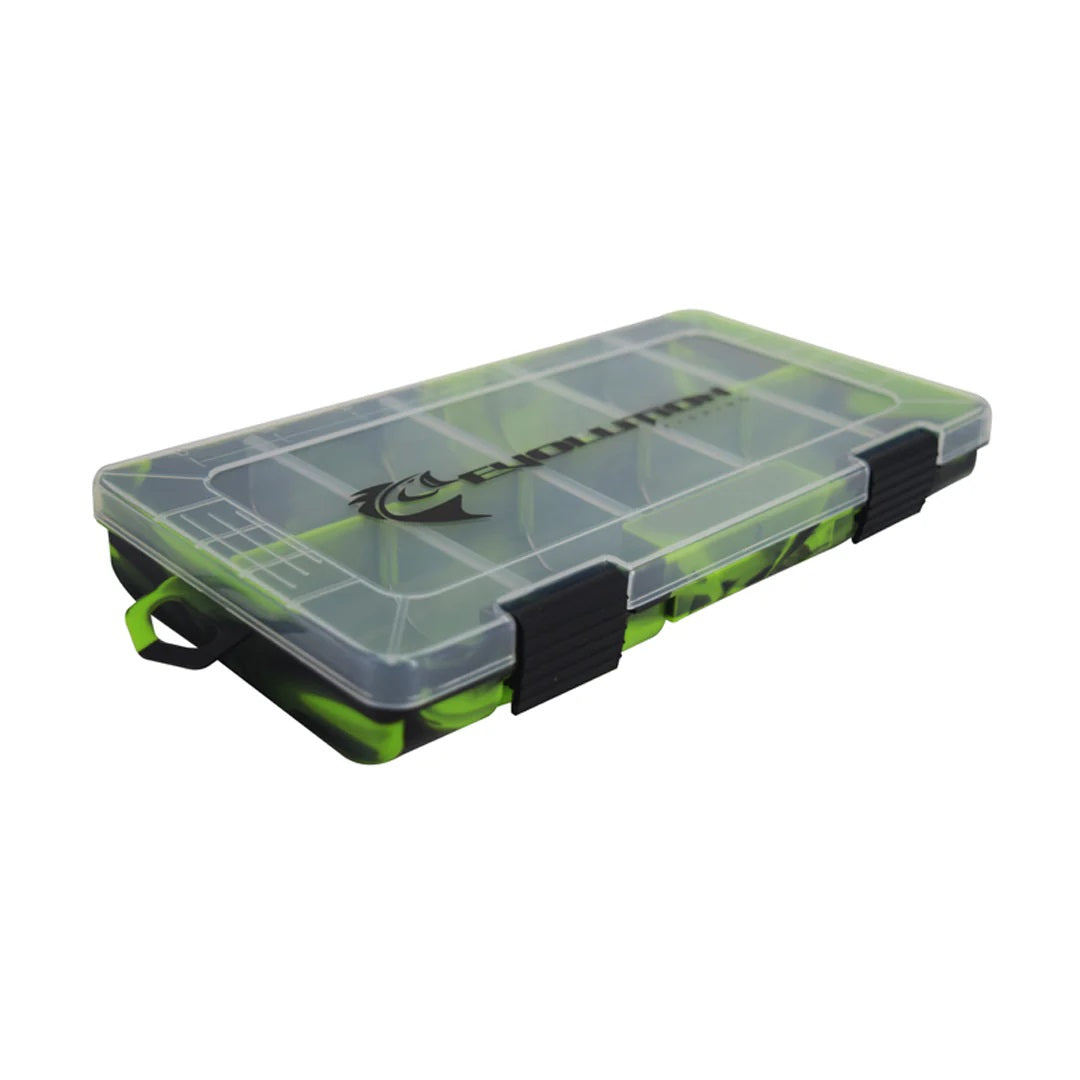 green black tackle box Lakewood Junior 13.5 L x 8.5 W x 12.25 H The SPRO Waterproof Tacklebox is a must Evolution - Drift Series 3500