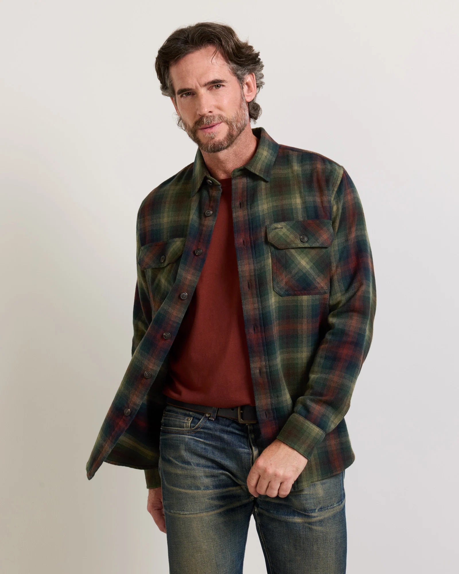Men's Plaid Burnside Cotton Flannel Shirt