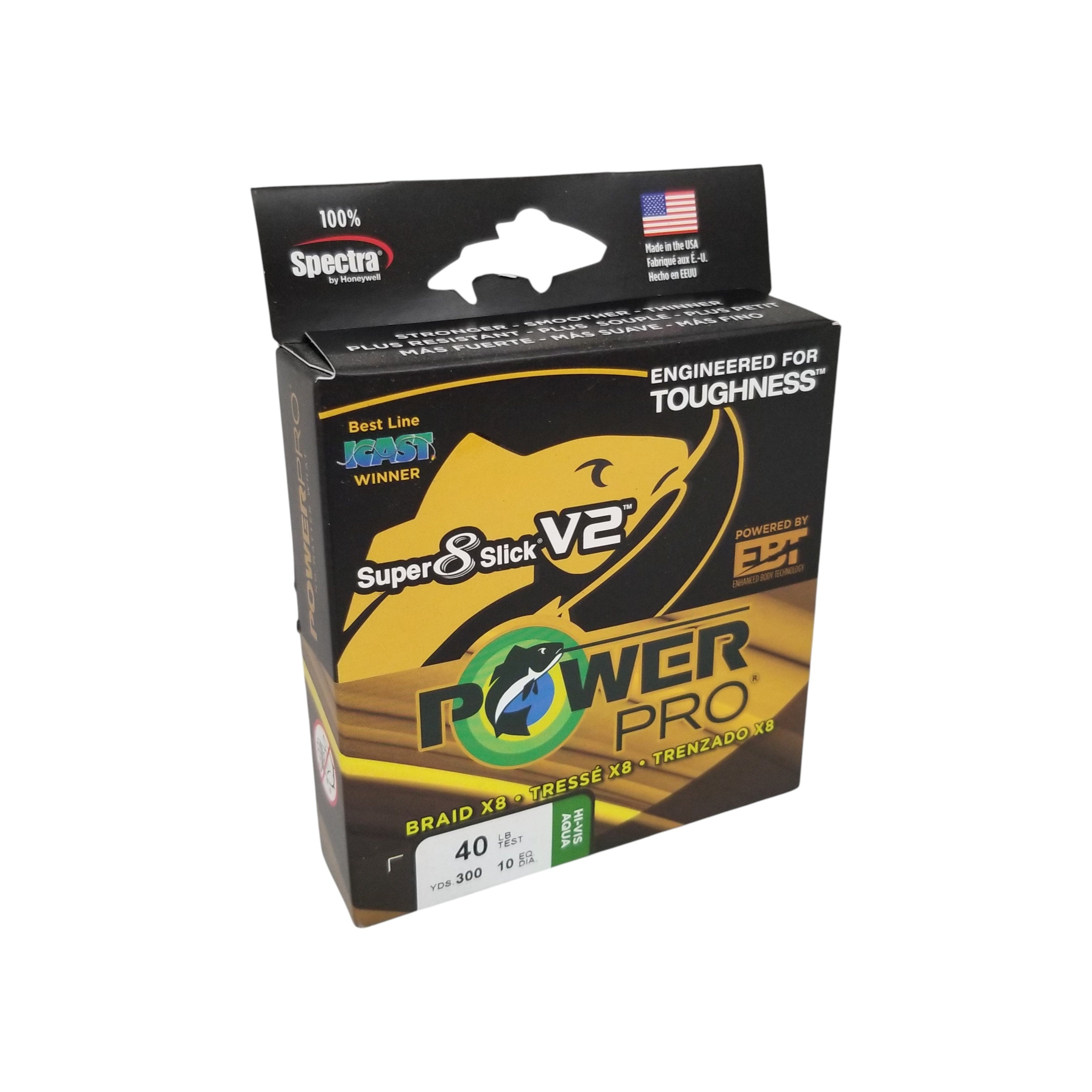 pro braided fishing line Power Green Braid PowerPro 10 lb - 300