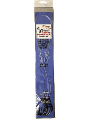 circle hooks sea fishing Run Off Lures Pro Snelled Circle Hook 9/0