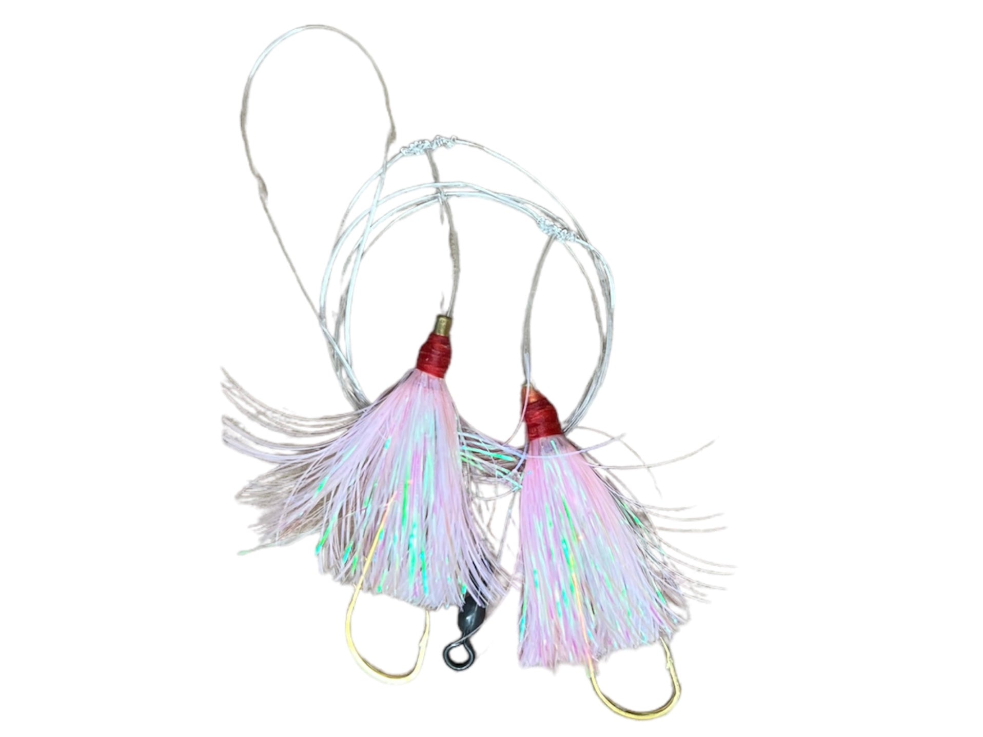 bass run from every lure Sea Bass Hi-Lo Mylar Rig