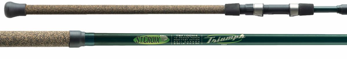 st croix 9' surf rod Triumph Medium 2pc Spinning 5 Finesse Baits for the hardest hooksets Color:Black Pearl Shiner Décoration de Fêtes