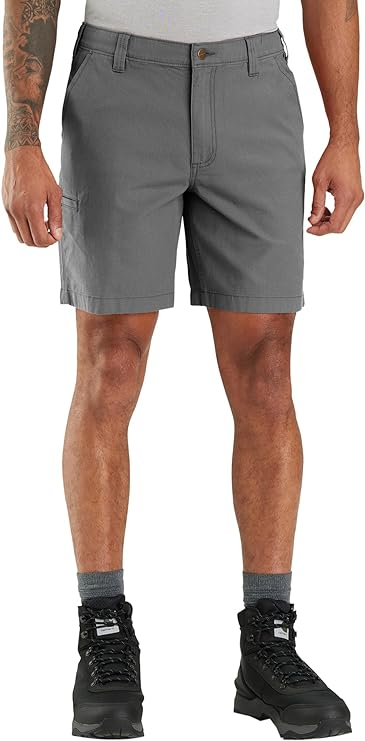 Carhartt Men s Rugged Flex Relaxed Fit 8in Canvas Work Short Steel 40