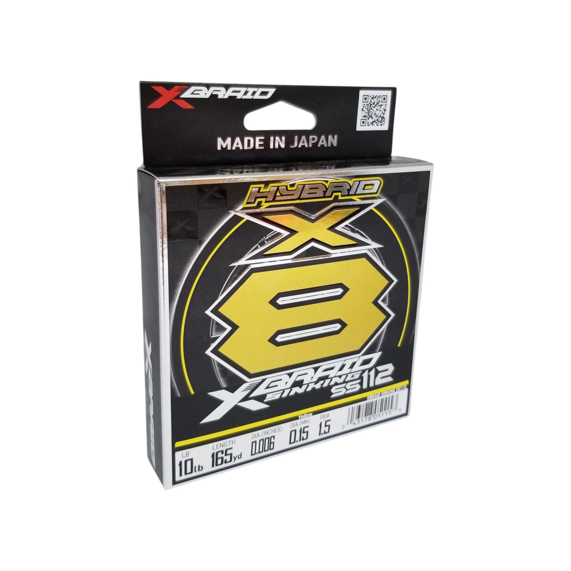 yellow braided fishing line Hybrid X8 Sinking SS112 Braided Line