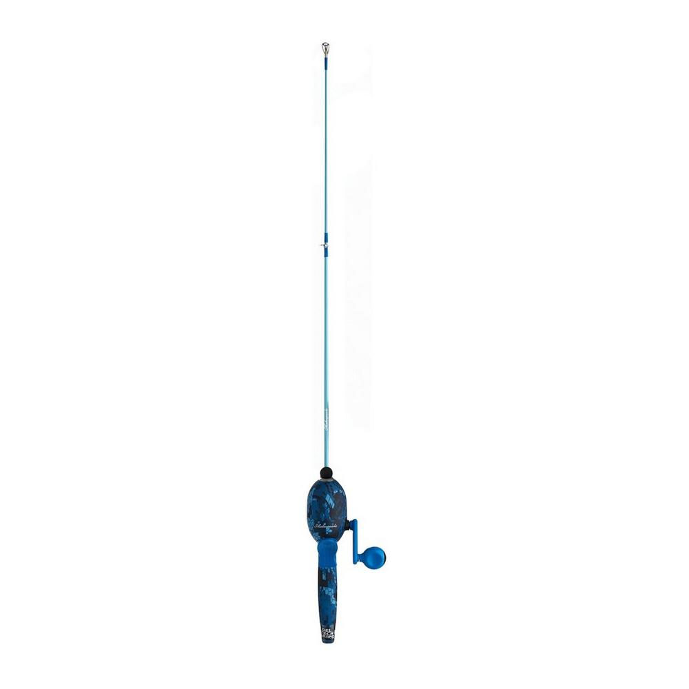 blue camo fishing pole Kids Beginner Fishing Kit