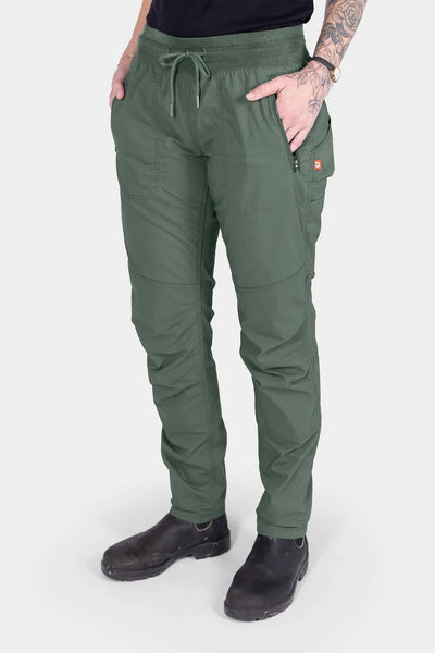 Simple Project パッチワークスラックス Mサイズスモーキーグリーン Christa X DIY CoolSwap™ Work Pant - 31