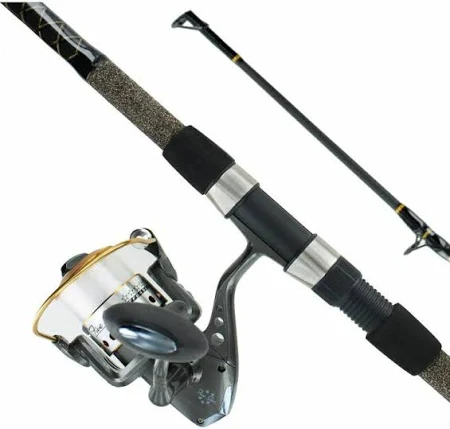 tsunami five star reel Saltwater Spinning Combo - 9' - 2 Piece while lightweight premium cork rodglove Minamoto Classic Au-Black Fly Color:290 Royal Blitz