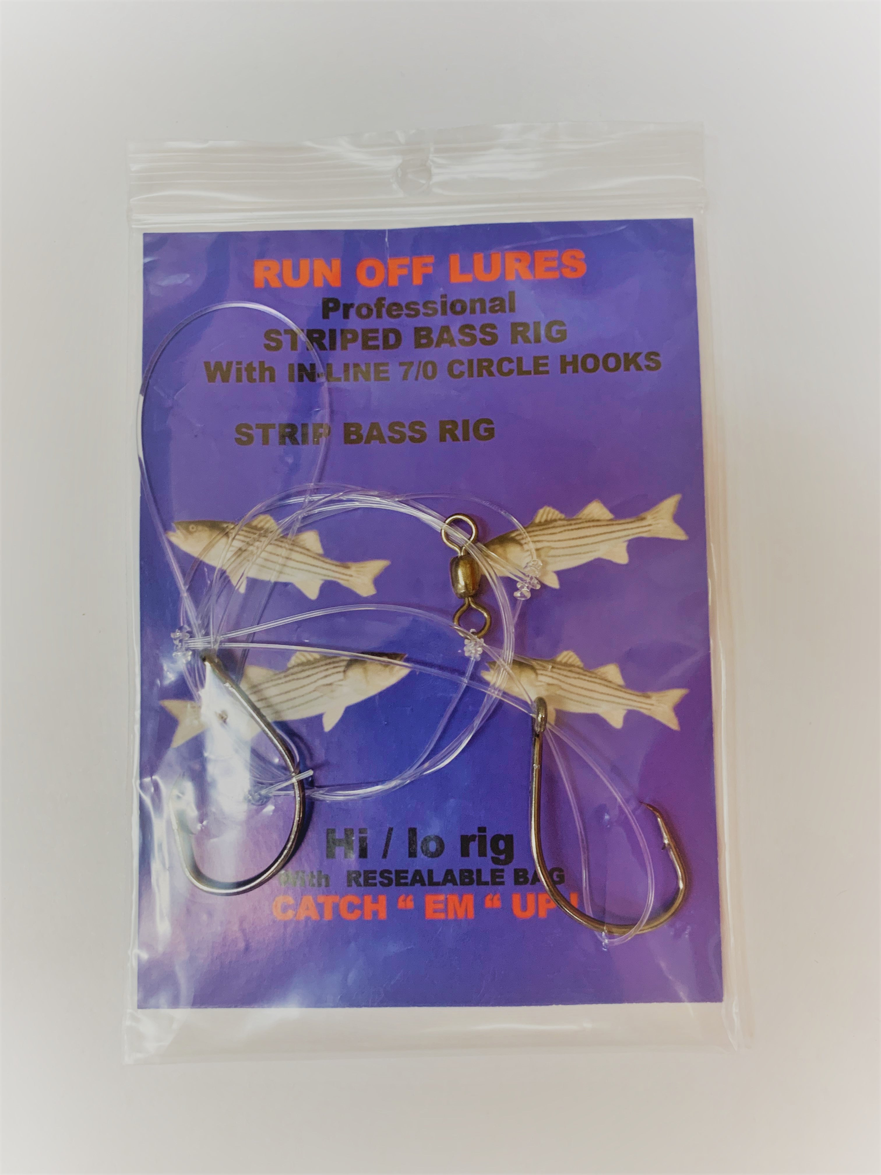 circular hooks bass fishing Pro Striped Bass Rig (7/0 Circle Hooks)