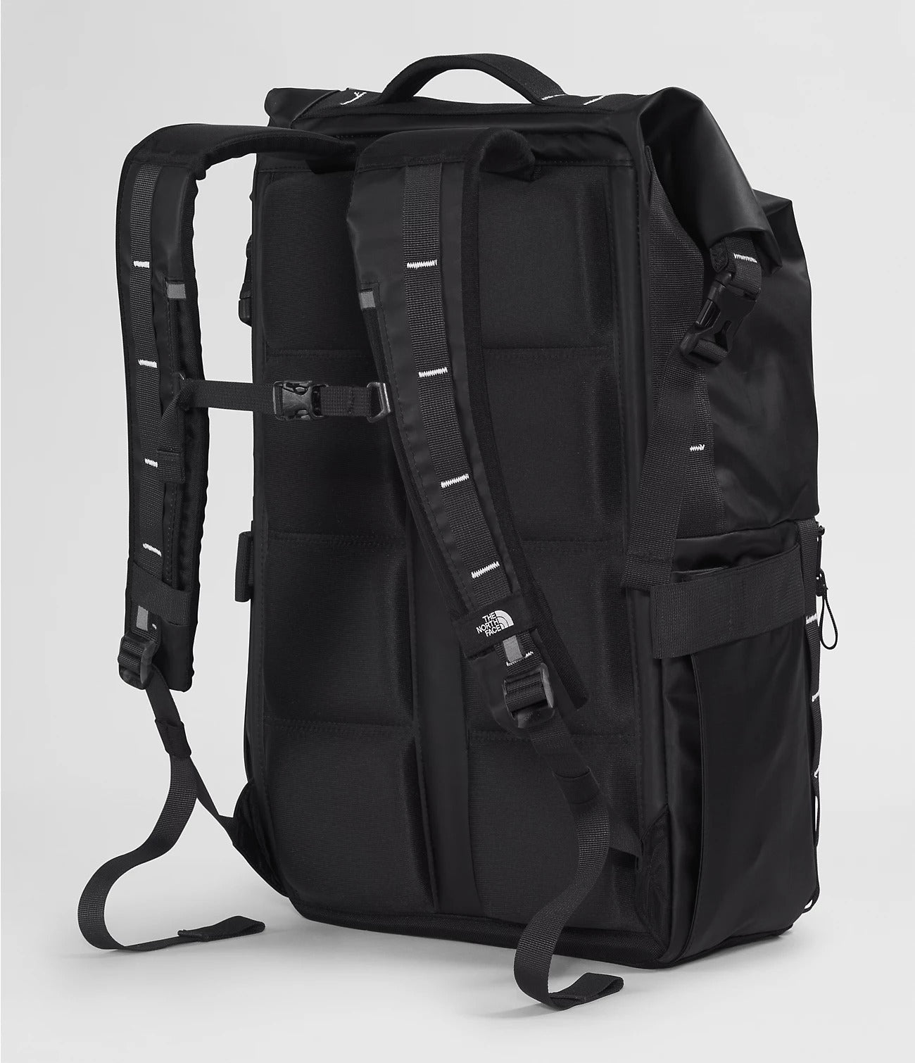 The North Face Base Camp Voyager Roll Top Black White