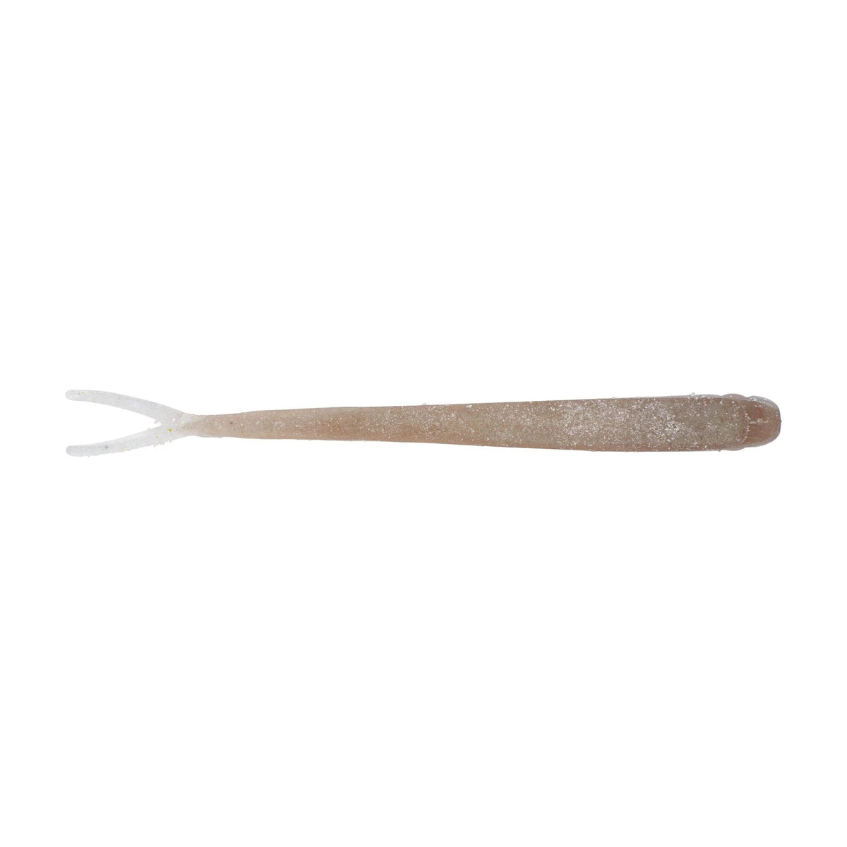 The top of a 5.25 inch Berkley Lab Series Minnow that is gray and white.