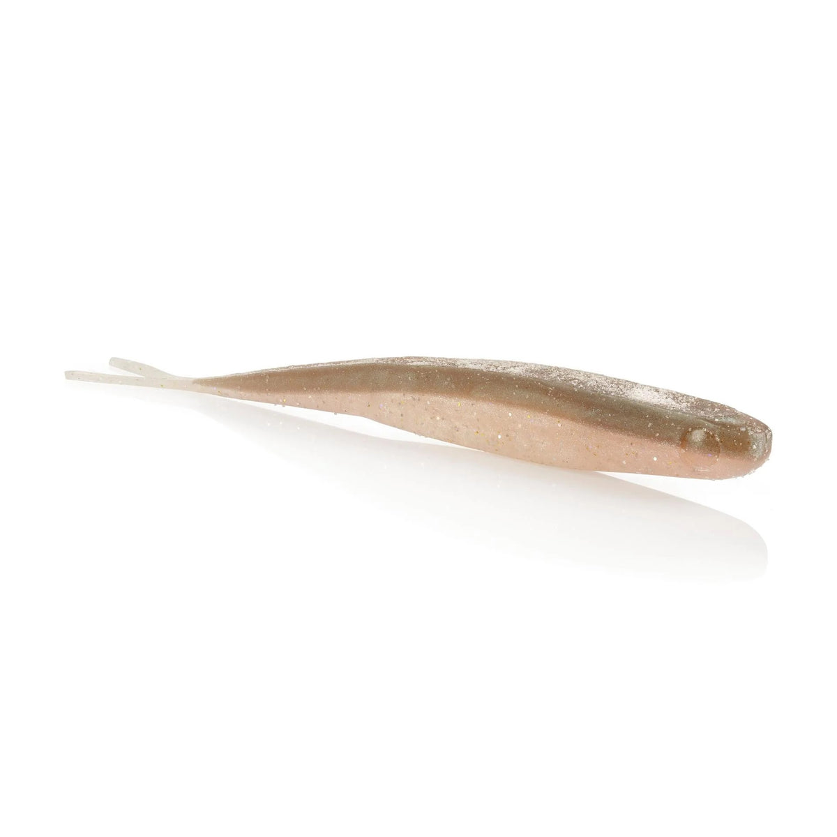 A 6.5 inch Berkley Lab Series Minnow that is gray and white.