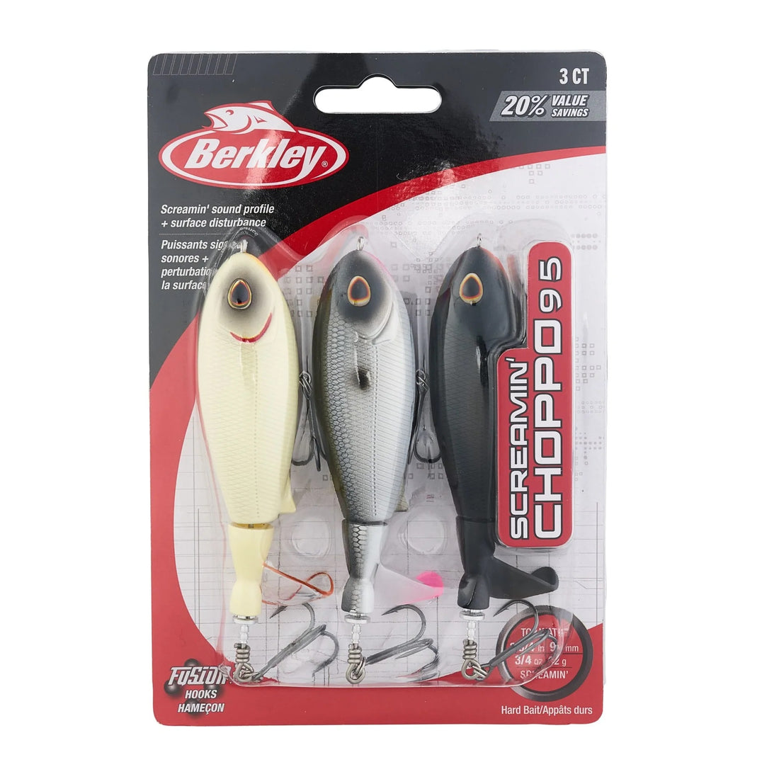 A Berkley Screamin' Choppo 95 Pro Pack.