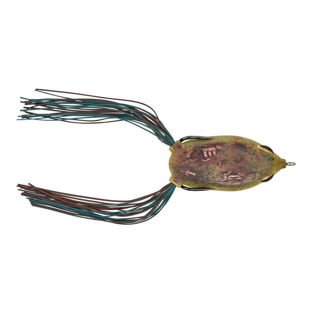 The top of a green Berkley Swamp Lord Terror Pack frog.