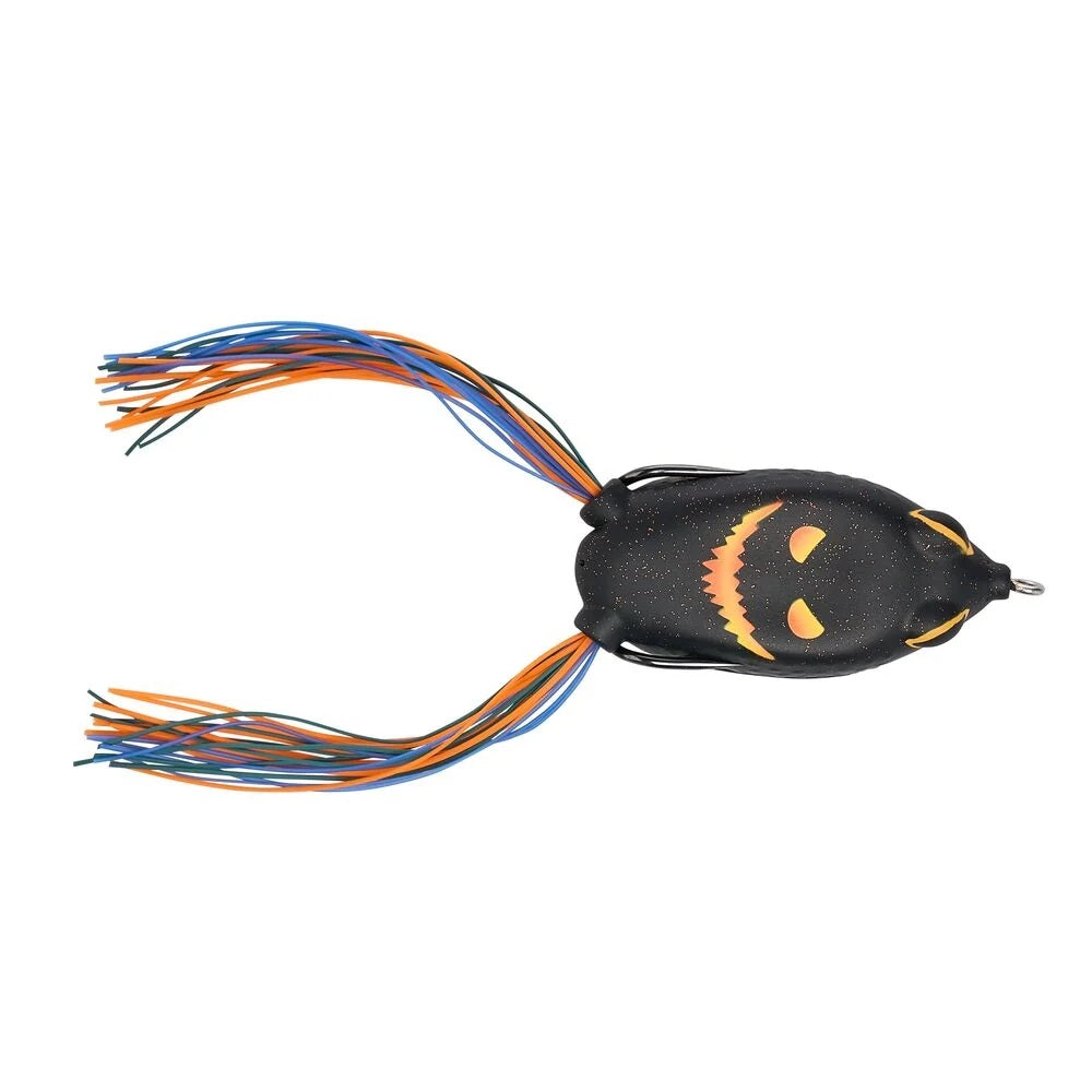 The top of a black Berkley Swamp Lord Terror Pack frog.