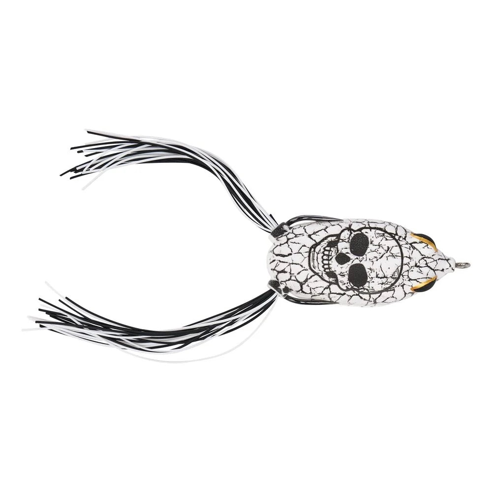 The top of a white Berkley Swamp Lord Terror Pack frog.