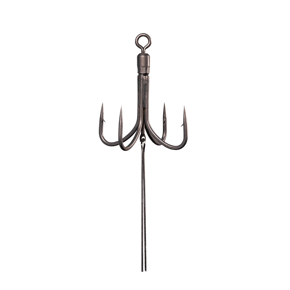 A size 2/0 BKK Hooks Hyperlatch Quad-Urchin Hook.
