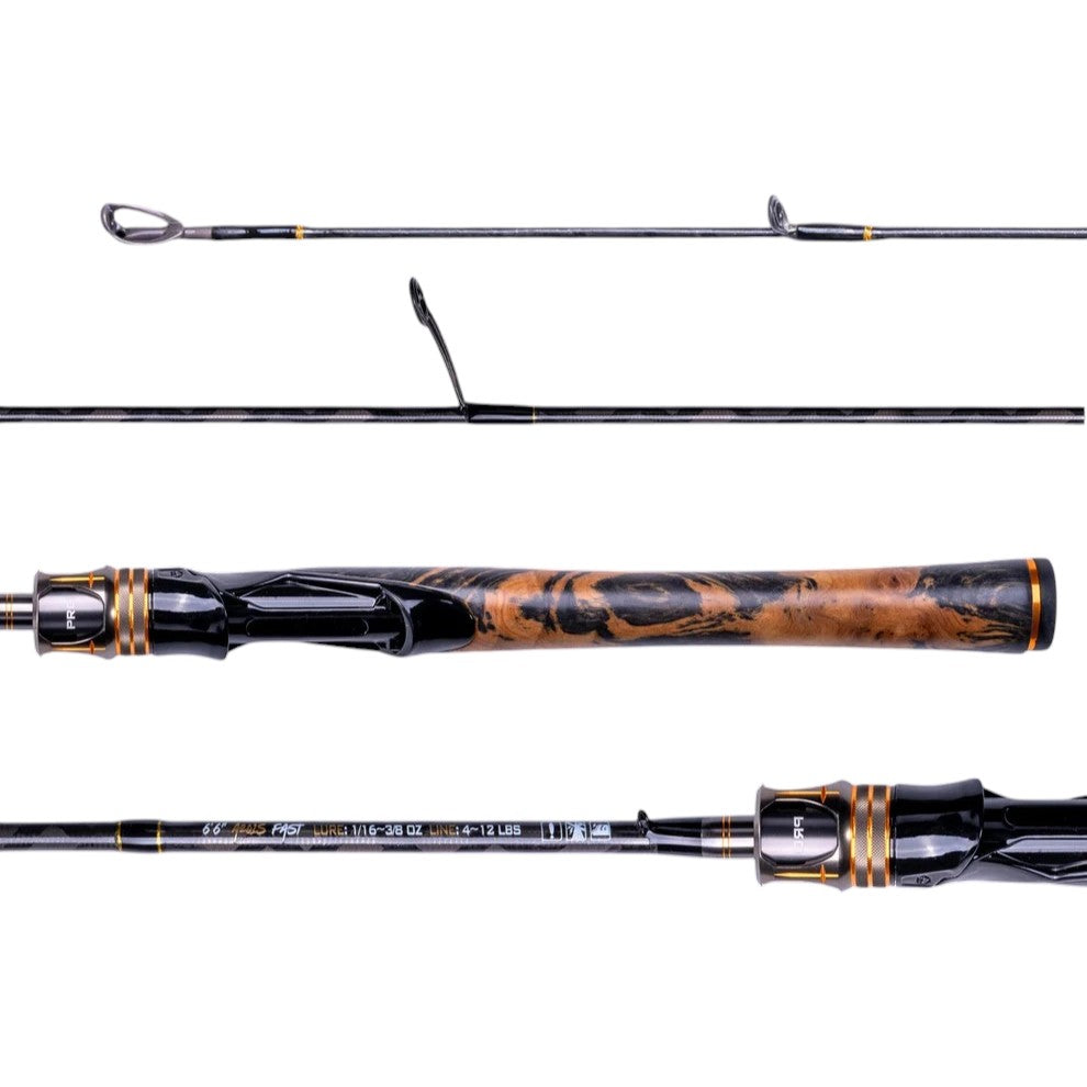 A DreamCatcher Athena 6'0" Light + Medium Light 2-Piece Spinning Rod.