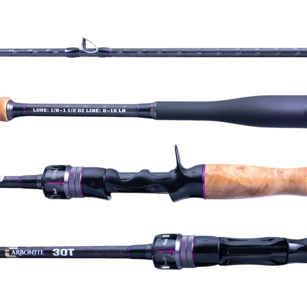 A DreamCatcher Carbonite 7'0" Medium + Medium Heavy 2-Piece Casting Rod.