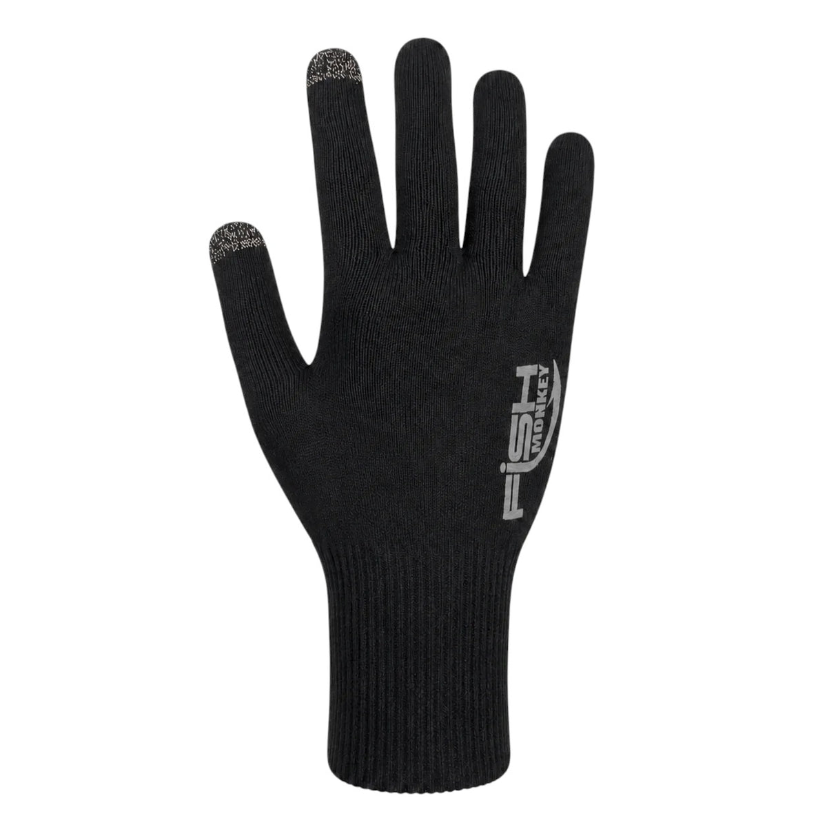 The back of a large/x-large Fish Monkey Hydro-Block Waterproof Glove that is black.