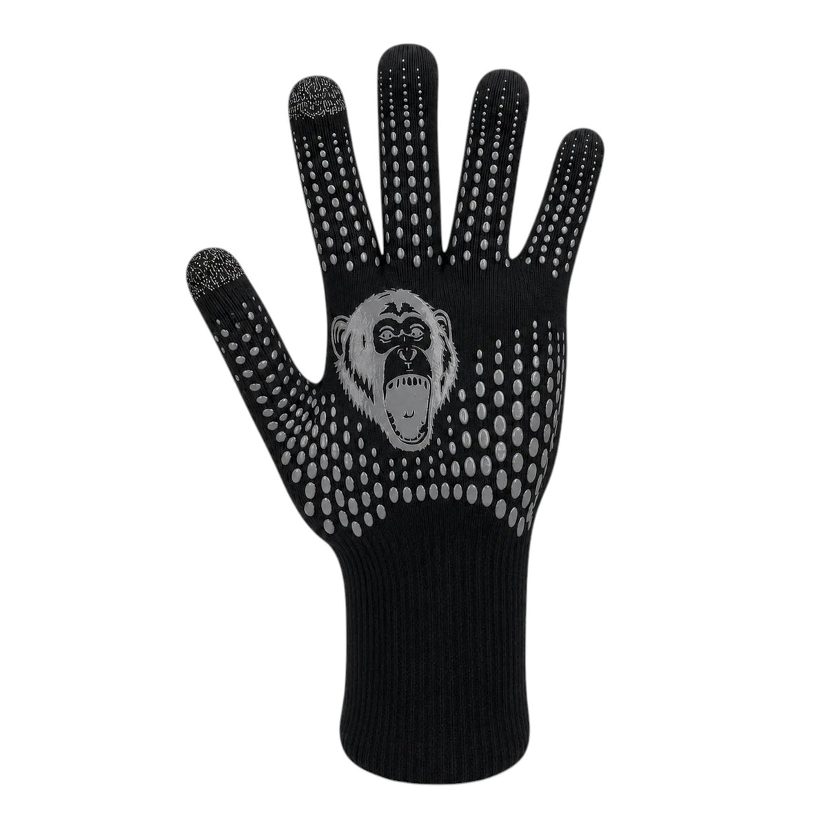 The palm of a large/x-large Fish Monkey Hydro-Block Waterproof Glove that is black.
