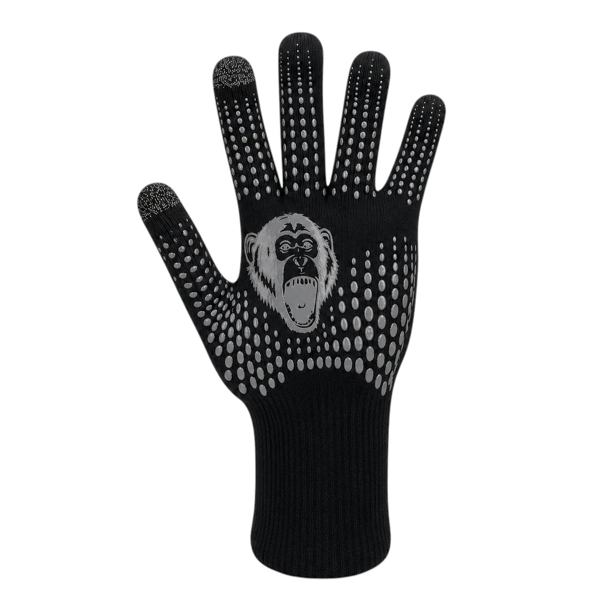 The palm of a small/medium Fish Monkey Hydro-Block Waterproof Glove that is black.