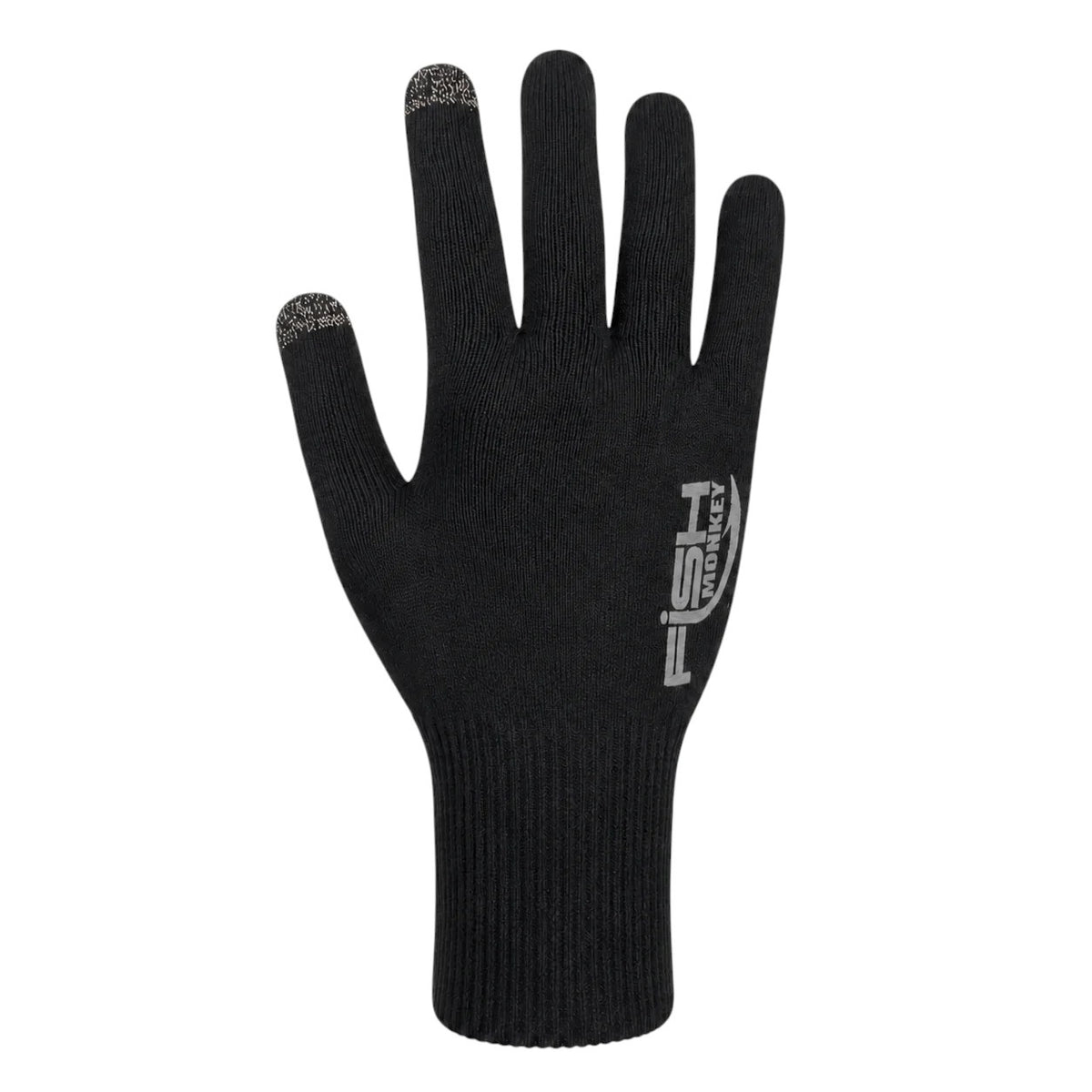 The back of a xx-large Fish Monkey Hydro-Block Waterproof Glove that is black.