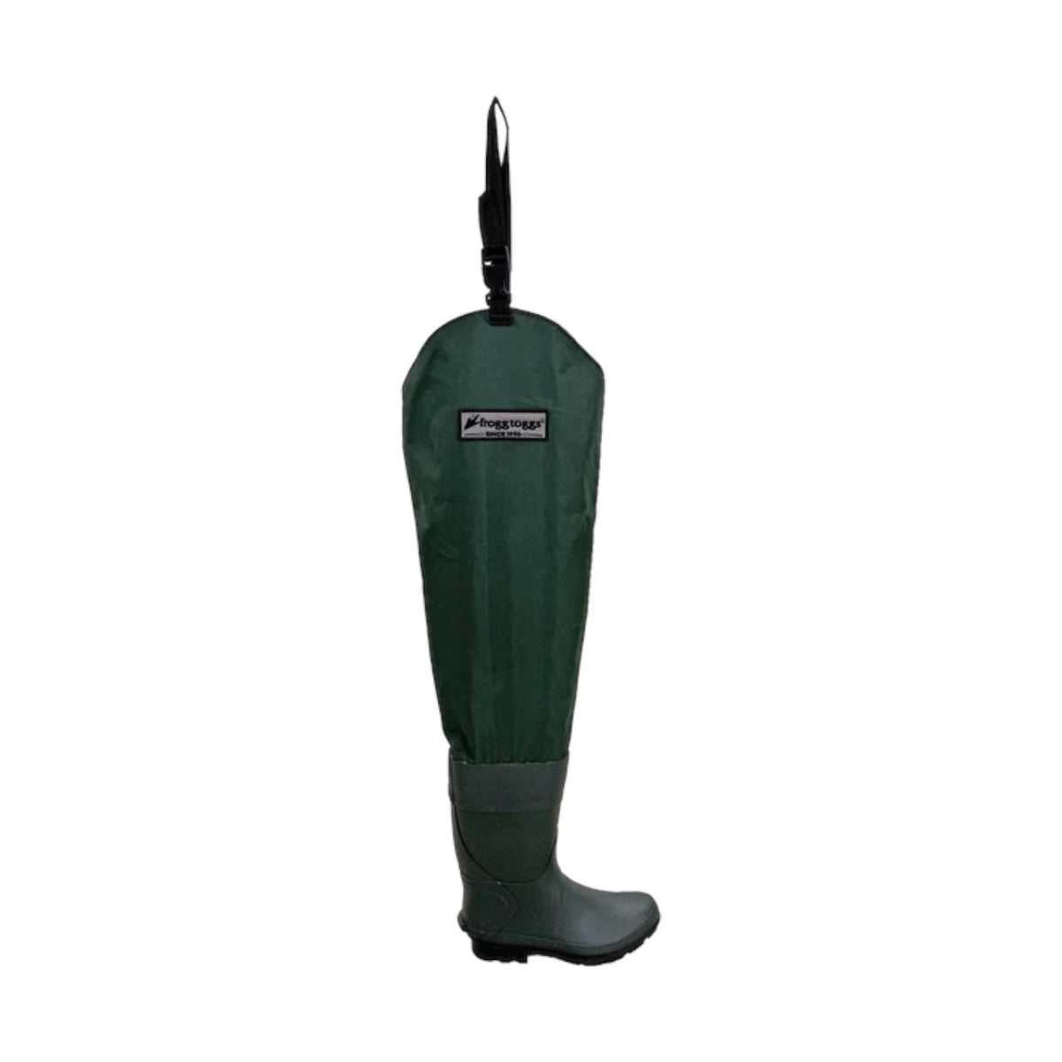 A Frogg Toggs Men's Cascades V3 Lug Sole Hip Wader that is forest green.