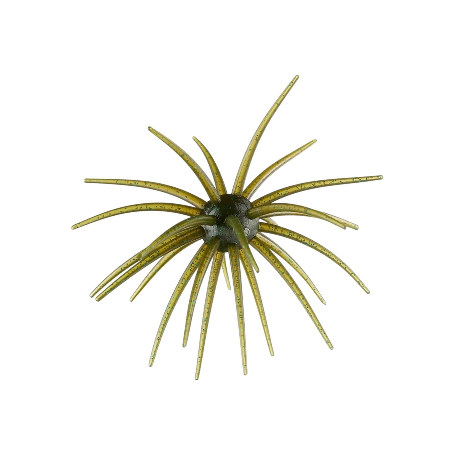 A 19mm Hag's Baits Prickly Pear Urchin Bait that is green with small green flakes.