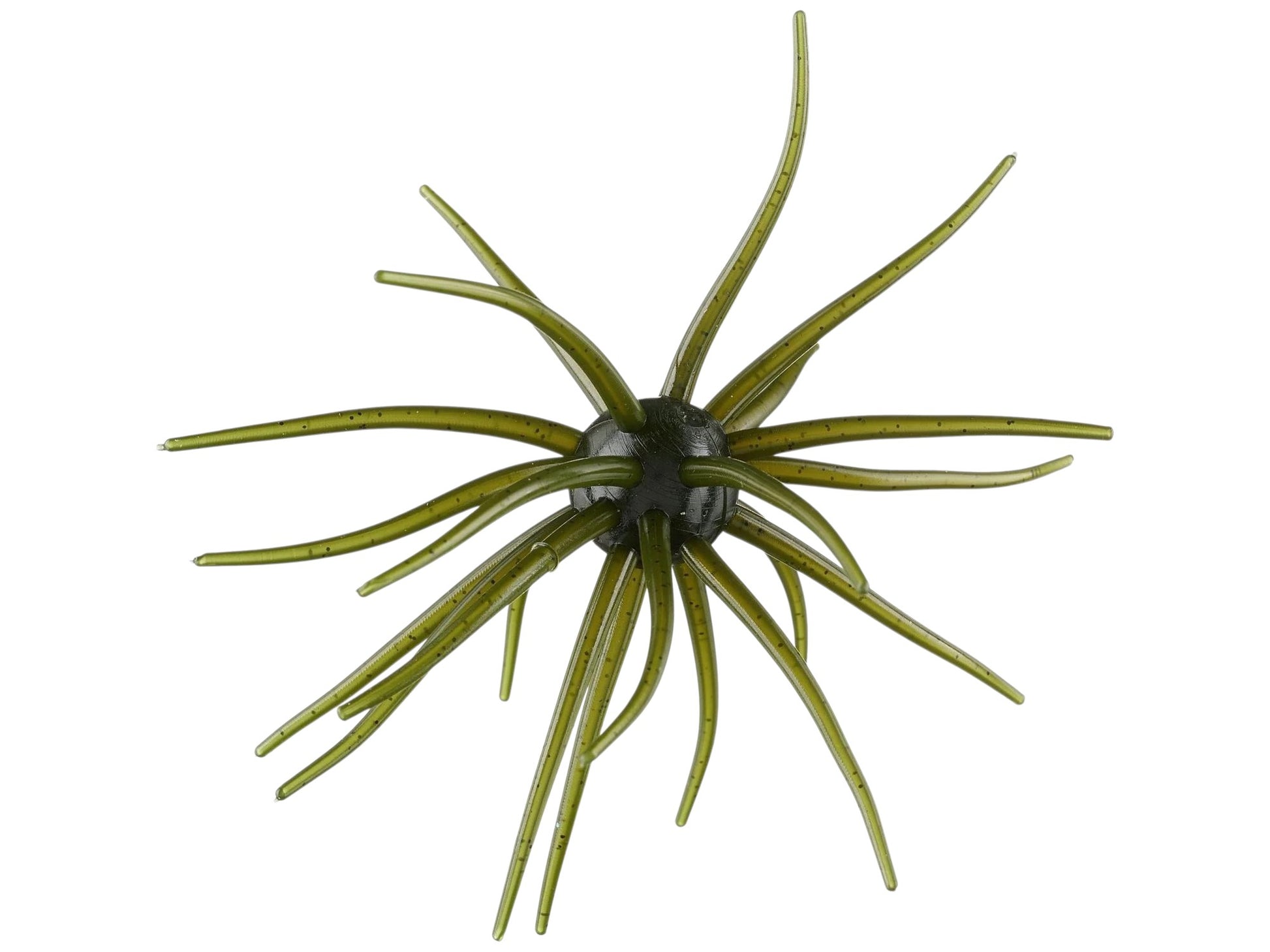 A 19mm Hag's Baits Prickly Pear Urchin Bait that is green with small black flakes.