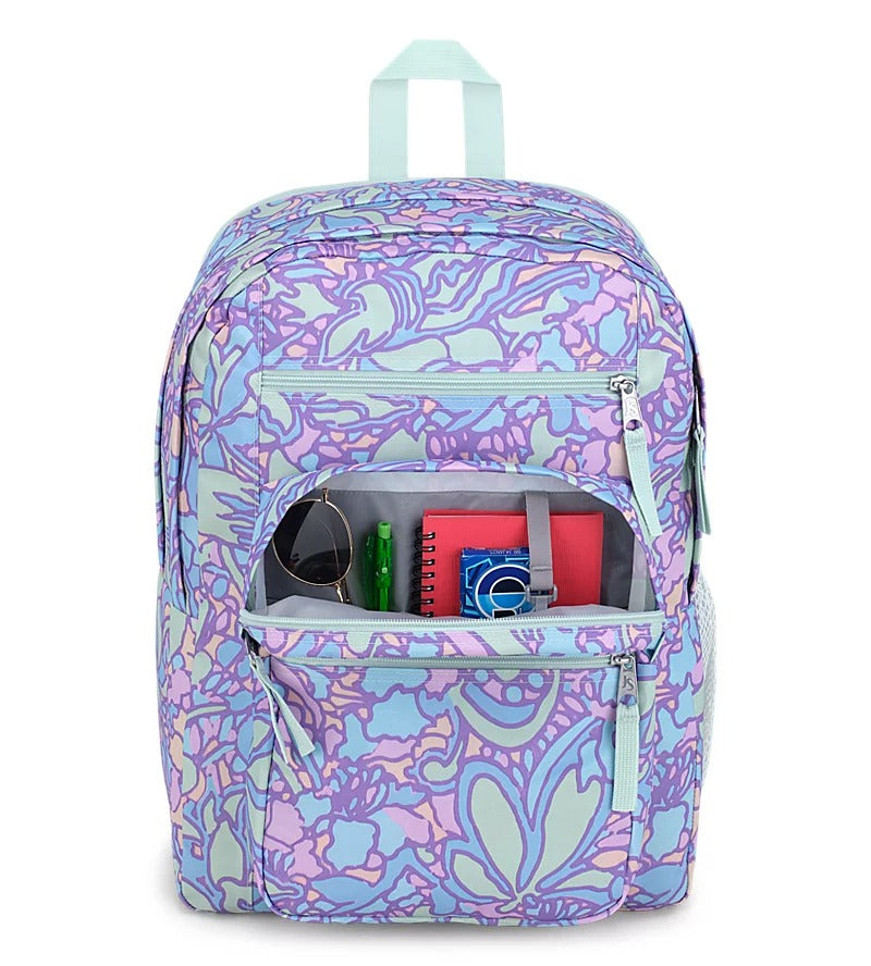 Jansport backpack pink with leaves best sale