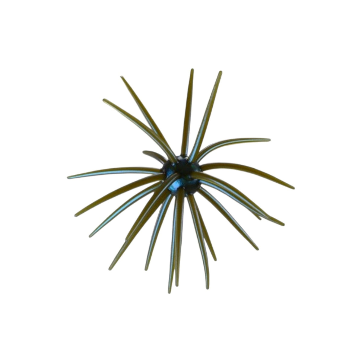 A Picasso Lures 19 millimeter Urchinator Urchin Bait that is green.
