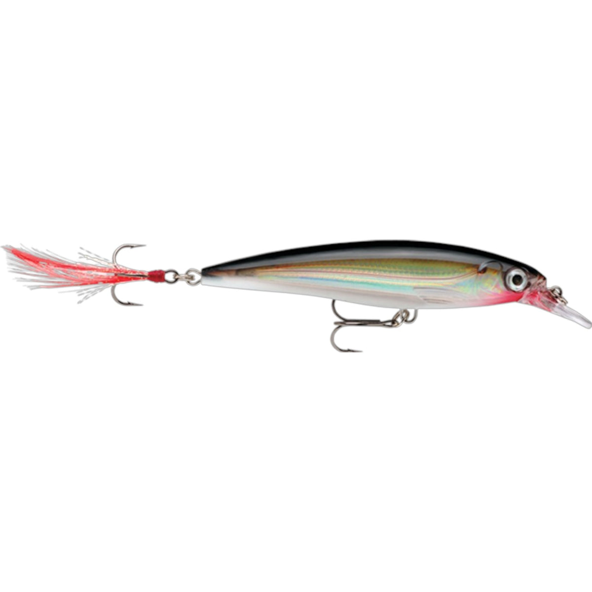 A 4.75 inch Rapala X-Rap Jerkbait that is silver.
