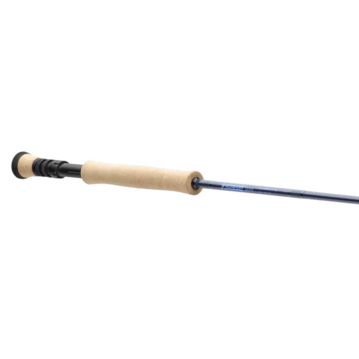 A Sage Signal 990-4 Fly Rod sitting at an angle.