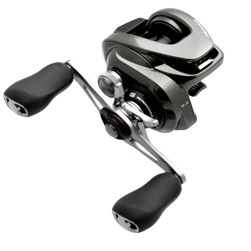 A Shimano METMGL150B Metanium MGL B Baitcasting Reel.