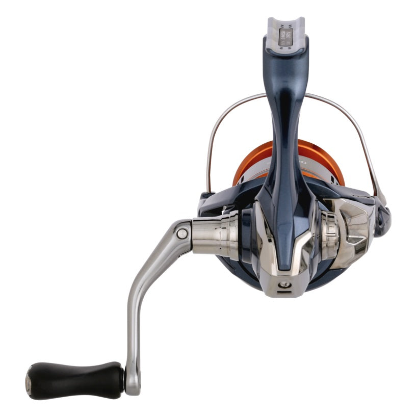 The bottom of a Shimano Nasci 2500HG FD Spinning Reel.