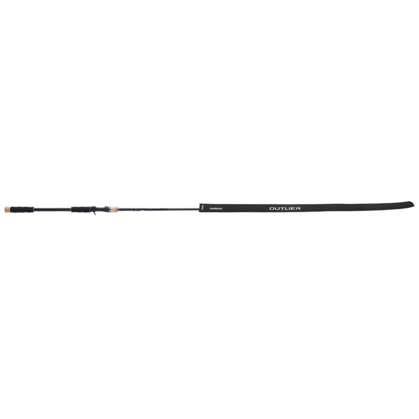 A Shimano OUC80XH Outlier Casting Rod with a rod sleeve on.