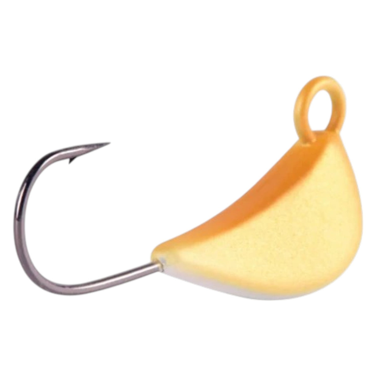 A 1 ounce S&S Jigs Meezer Blackfish Jig that is orange.